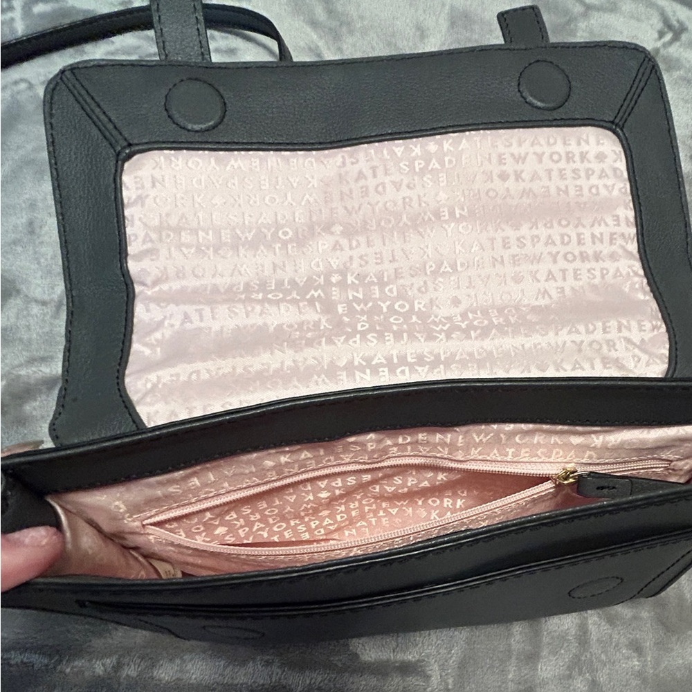 kate spade Gray Leather Buckle Crossbody Bag - Picture 8 of 13